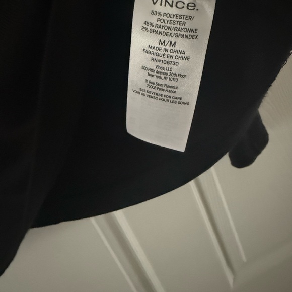 Vince Classic Black Long Sleeve Top - Picture 3 of 4